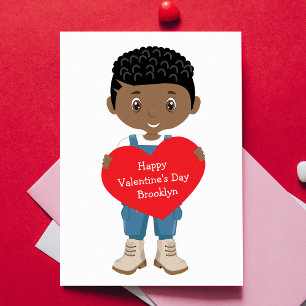 Black Boy Valentine's Day Card