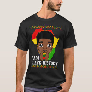 Black Boys I Am Black History Proud Month Afro Mel T-Shirt