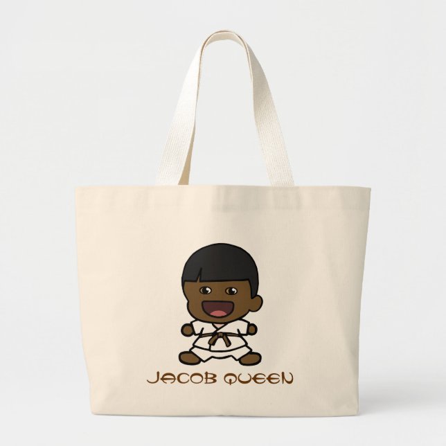 Black Boy's Karate Tote Bag (Front)