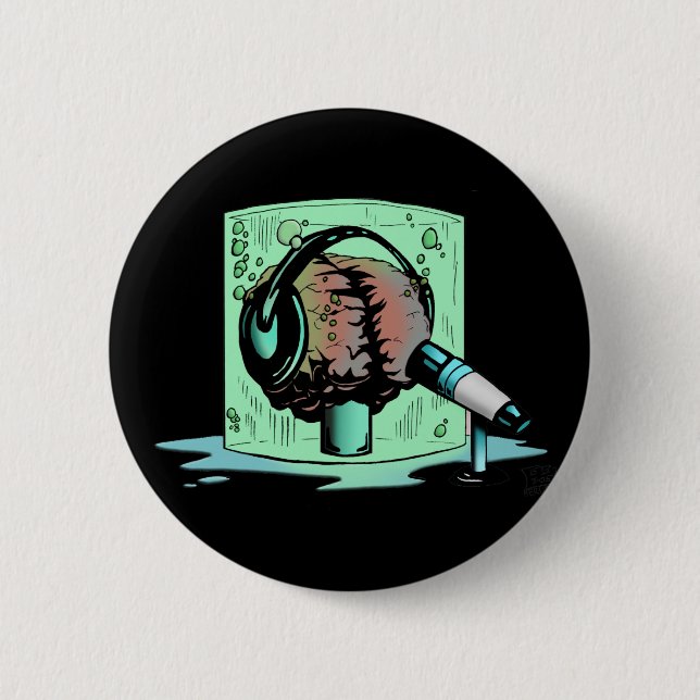 Black Brain Button (Front)