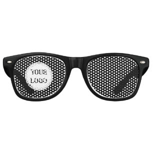 Black Branded Logo Corporate Business Company Ba Retro Sunglasses