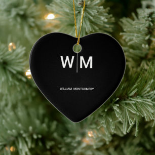 Black Branded Logo Corporate Business Company Ceramic Tree Decoration