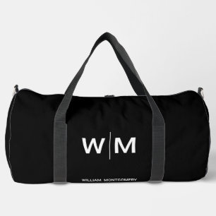Black Branded Logo Corporate Business Company Duffle Bag