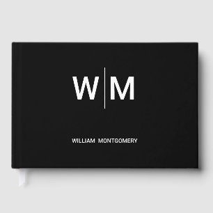 Black Branded Logo Corporate Business Company Guest Book