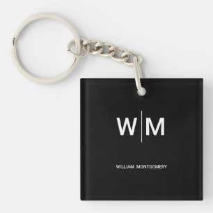 Black Branded Logo Corporate Business Company Key Ring