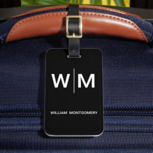 Black Branded Logo   Corporate Business Company Luggage Tag
