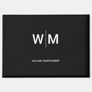 Black Branded Logo Corporate Business Company Magnet