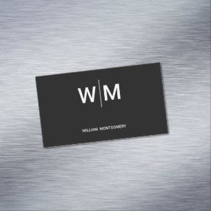 Black Branded Logo   Corporate Business Company Magnetic Business Card