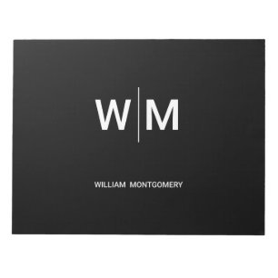 Black Branded Logo Corporate Business Company Notepad