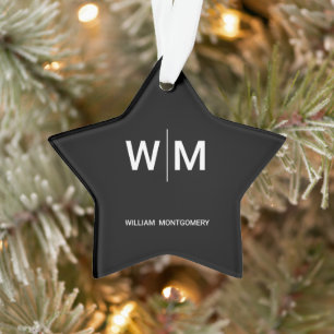 Black Branded Logo Corporate Business Company Ornament