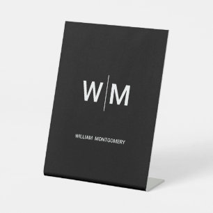 Black Branded Logo   Corporate Business Company Pedestal Sign