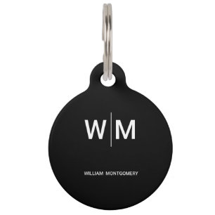 Black Branded Logo Corporate Business Company Pet Tag