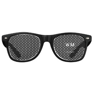 Black Branded Logo Corporate Business Company Retro Sunglasses