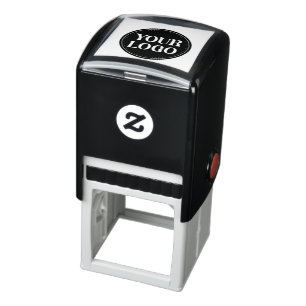 Black Branded Logo Self Inking Rubber Stamp