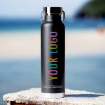 Black Branded Thor Water Bottle with Business Logo<br><div class="desc">Easily personalise this stainless steel black water bottle with your own business logo, tagline, recipient name, or other custom text. This Thor Copper Vacuum Insulated Bottle is designed for hot or cold drinks. Encouraging the use of reusable water bottles in your office can save costs on disposable cups and be...</div>