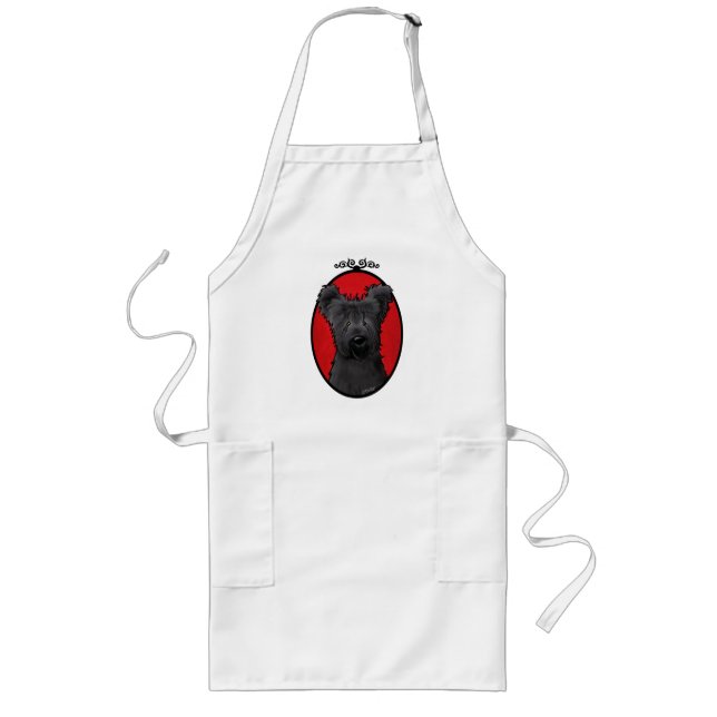Black Briard Painting Apron (Front)