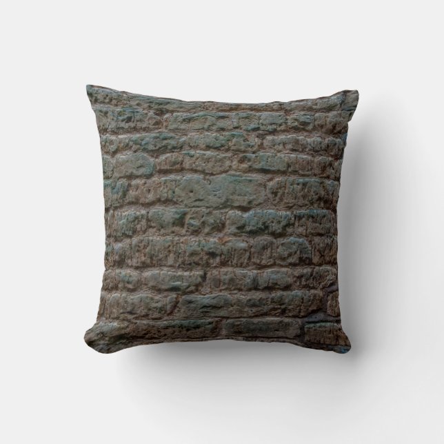Black Brick Wall Textureabstract, architecture, ba Cushion (Front)