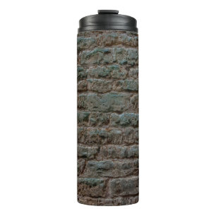 Black Brick Wall Textureabstract, architecture, ba Thermal Tumbler