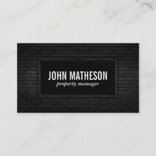 Black Bricks Background Business Card