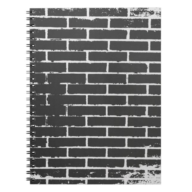 Black Bricks Spiral Notebook (Front)