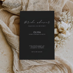 Black Bridal Shower Invitation