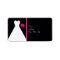 Black Bridal Shower Return Address Label