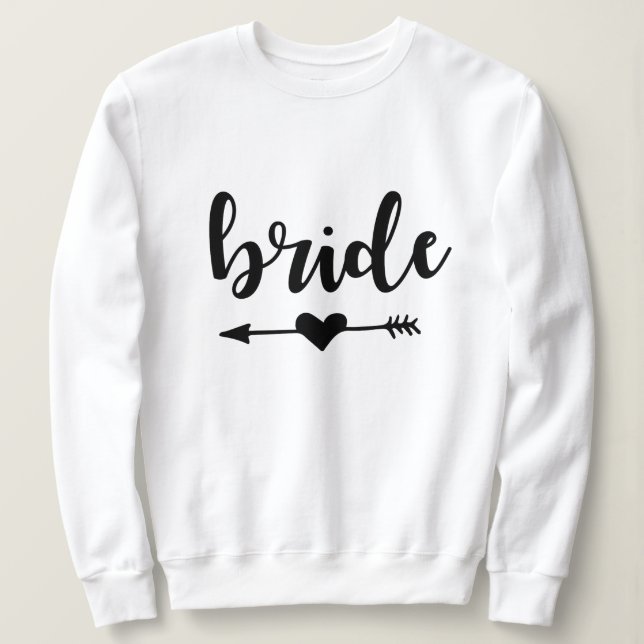 Black Bride Tribe Bachelorette Party Sweatshirt (Design Front)