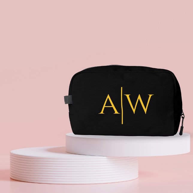 Black Bridesmaid Makeup Bag, Custom Bridal Shower Dopp Kit (mother’s day toiletry bag, birthday gift for mom, graduation gift for her, custom bag for teacher,)