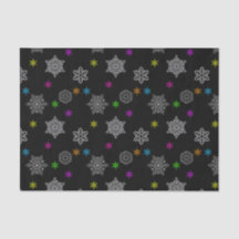Black & Bright Snowflake Tissue Paper