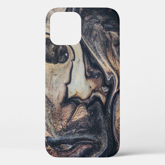 Black, brown, and grey abstract painting Case-Mate iPhone case (Back)