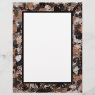 Black, Brown and Grey Paint Splatters Custom Letterhead