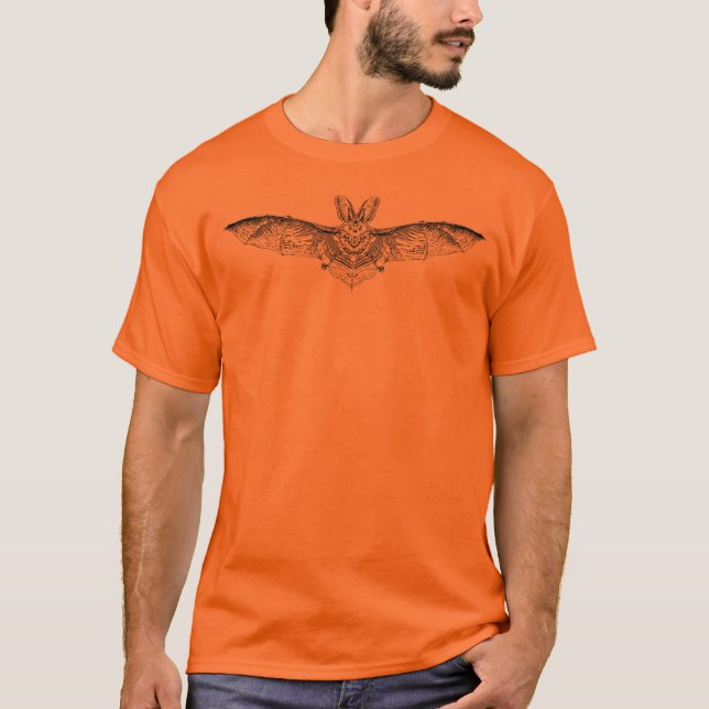Black Brown Bat after Haeckel T-Shirt (Front)