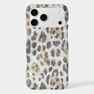 Black Brown Cream Leopard Animal Print Sparkle
