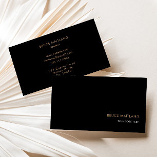 Black Brown Formal Retro  Business Card