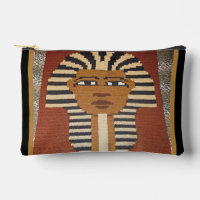 Black Brown Pharaoh King Tut Artisan Crochet Print