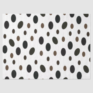 Black Brown Polka Dot Tissue Paper