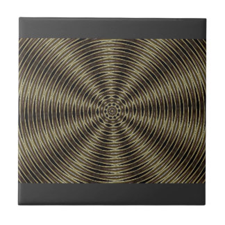 Black & brown spiral tile