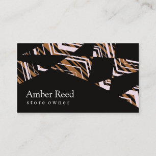 Black & Brown - Stripe Business Card