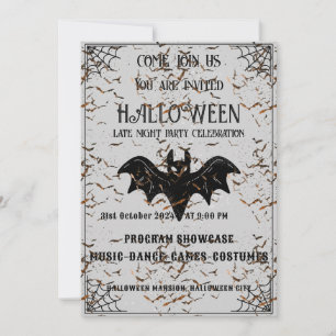 Black & Brown Vintage Halloween Party invitation
