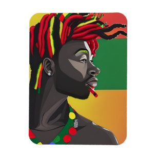 Black Bruh African American Man Juneteenth King Magnet