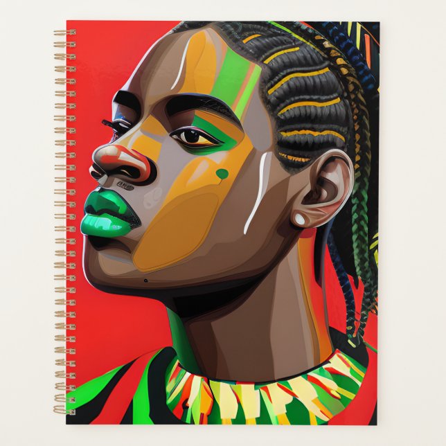 Black Bruh Melanin Dad Juneteenth King African Son Planner (Front)