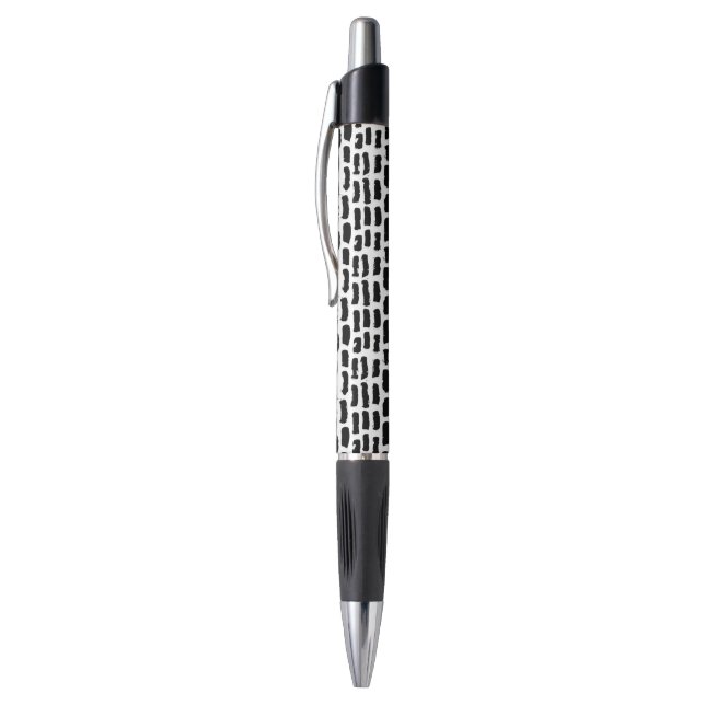 Black Brush Strokes Pattern (Top (Vertical))