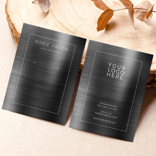 Black Brushed Metal Framed Earring Display Card