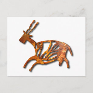 Black Buck - rust Postcard