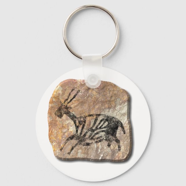 Black Buck - stone Key Ring (Front)