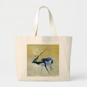 Black Buck Velavadar 1997 Large Tote Bag