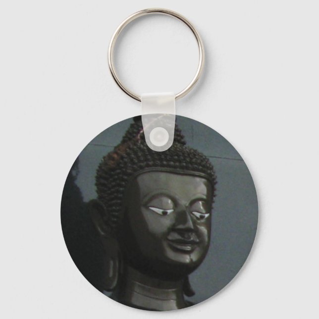 Black Buddha ... Nong Khai, Isaan, Thailand Key Ring (Front)