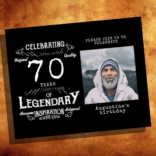 Black Budget 70th Birthday Invitation Flyer (Creator Uploaded)