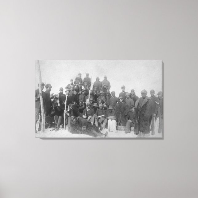 Black "Buffalo Soldiers" of the 25th Infantry Canvas Print (Front)