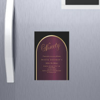 Black burgundy gold arch luxury 90th birthday